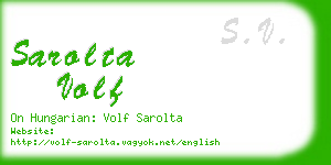 sarolta volf business card